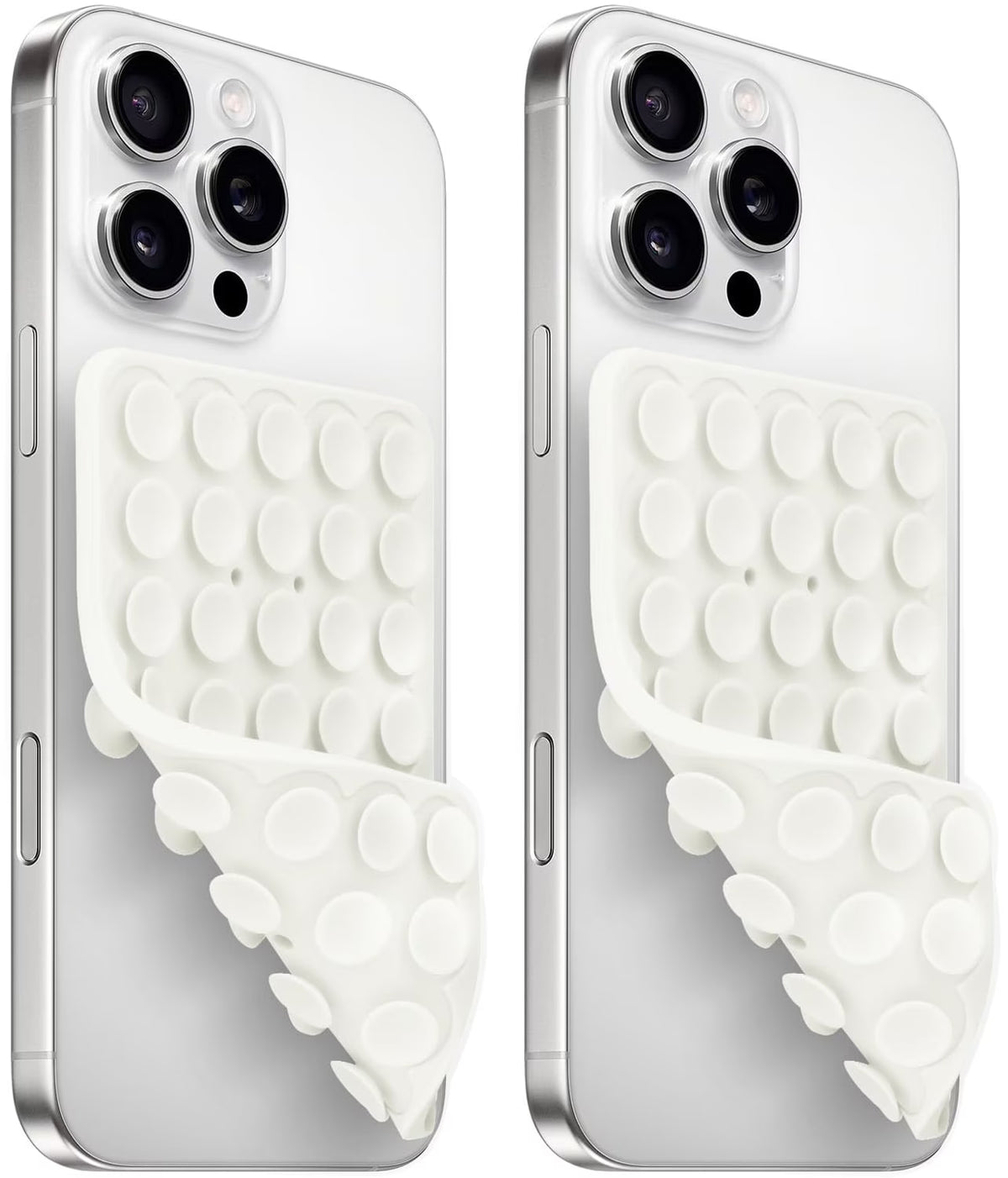 (2 Pack) Silicone Suction Cup Phone Case Mount Double Sided, Sticky Phone Grip with Higher Suction Power for Cell Phone, Hands-Free Phone Accessories for Selfies and Videos, Pink